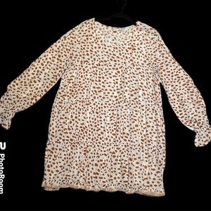 UMGEE Animal Print Tiered Ruffle Mini Dress - Size Large